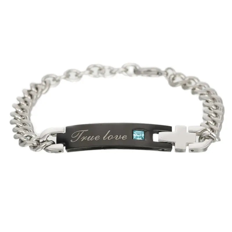 True Love Titanium Steel Bracelet for Couples