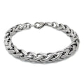 Tactical Steel Bracelet Silver with Lobster Clasp