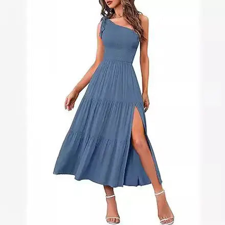 Women Summer Sleeveless Pleated Dress White New Collection