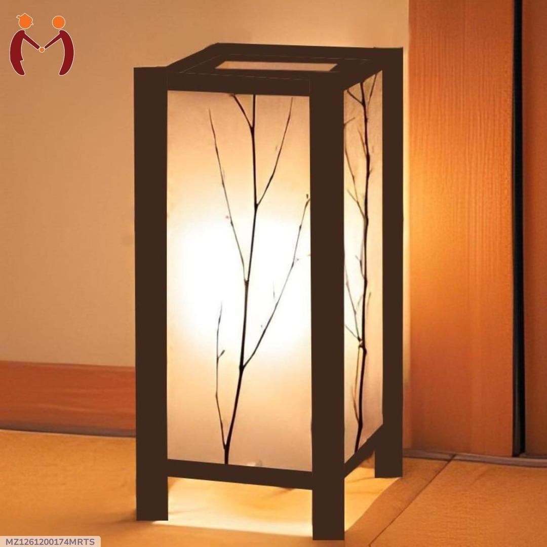 Rechargeable Branch Motif Wooden Lamp Golden Light