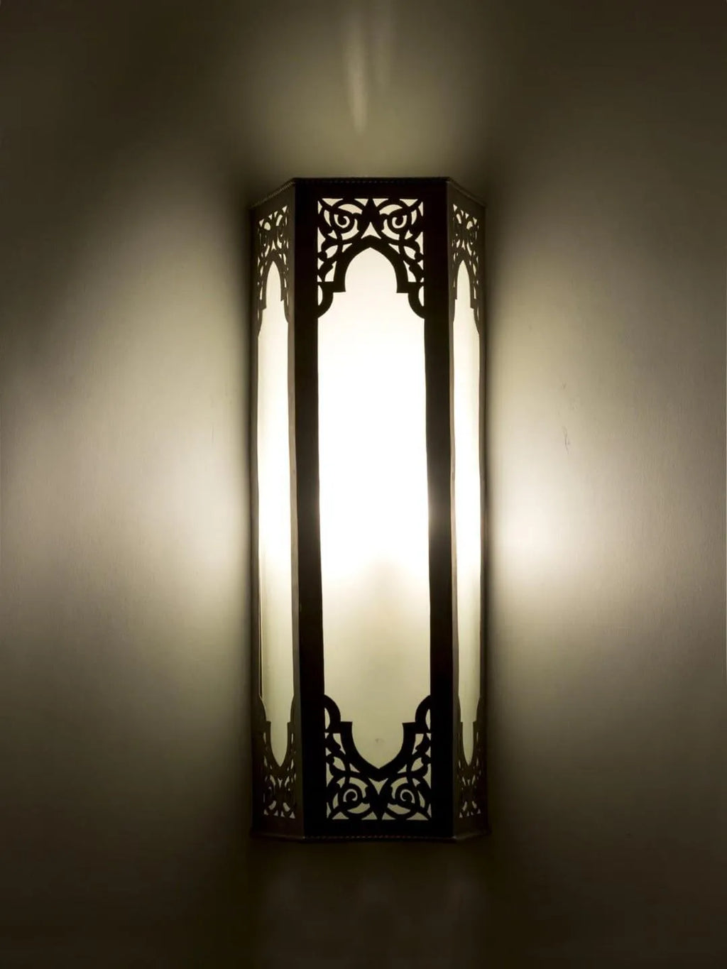 Stunning Wall Hanging Light Black Cut-Out Design 12x6x4 Inch