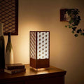 Japanese Shoji Wooden Table Lamp with Warm Glow