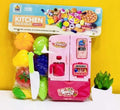 Toy kitchen toys fridge refrigerator with plastic fruit role play toy for kids kitchen set multicolour kids kitchen accessories