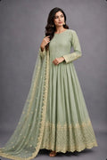 3 Pcs Women's Stitched Chiffon Sequins Embroidered Maxi Suit
