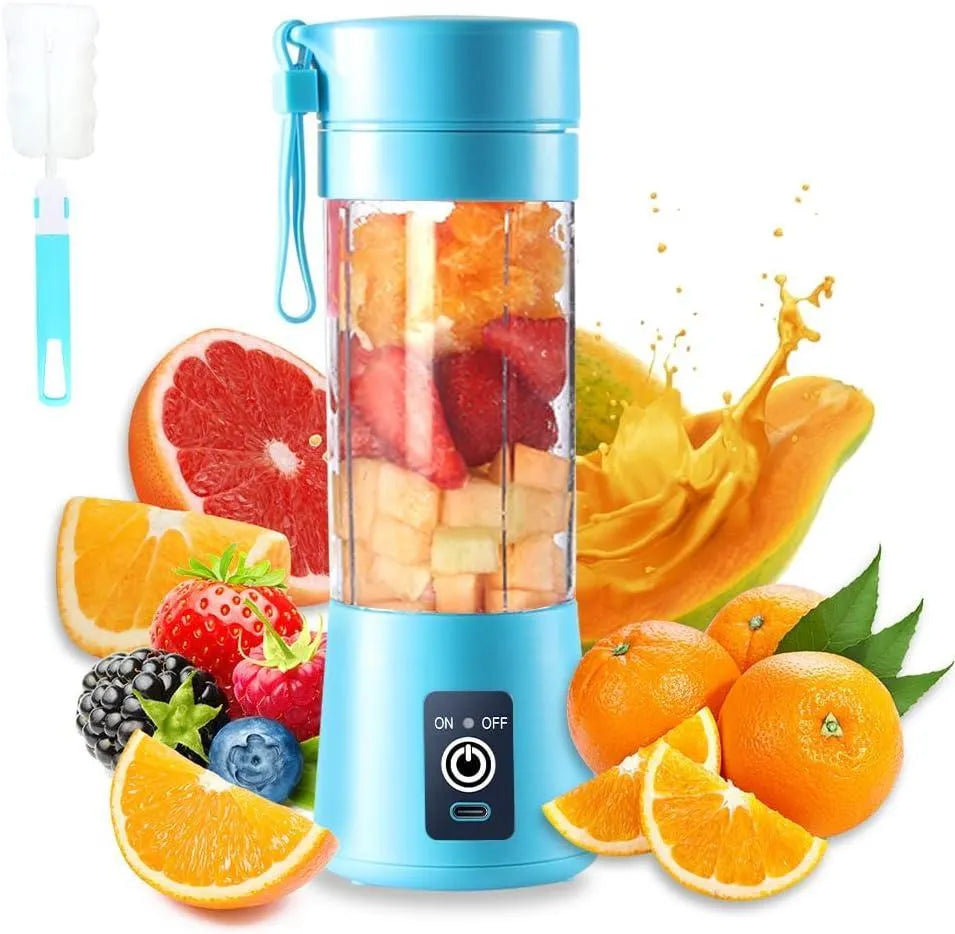 Electric Juicer Blender Blue Portable Compact