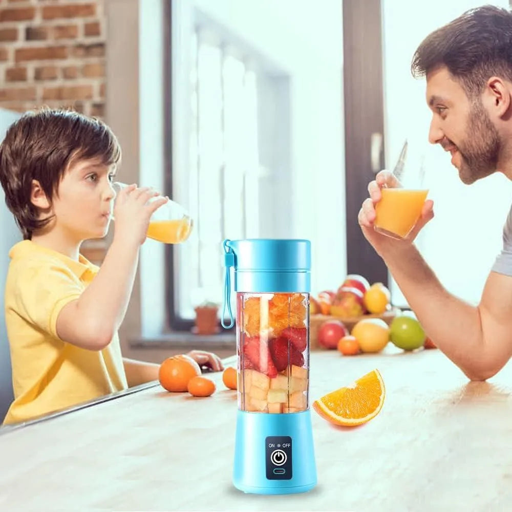 Electric Juicer Blender Blue Portable Compact
