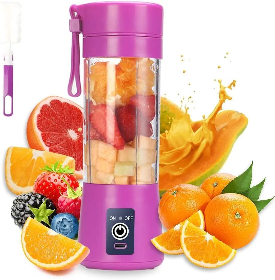 Electric Juicer Blender Blue Portable Compact