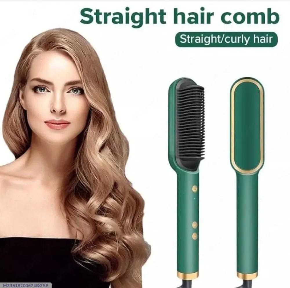 Green Hair Comb for Straight Curly Hair Styling