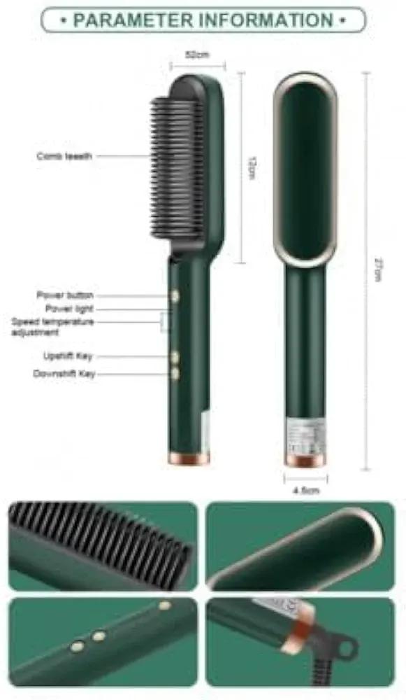 Green Hair Comb for Straight Curly Hair Styling