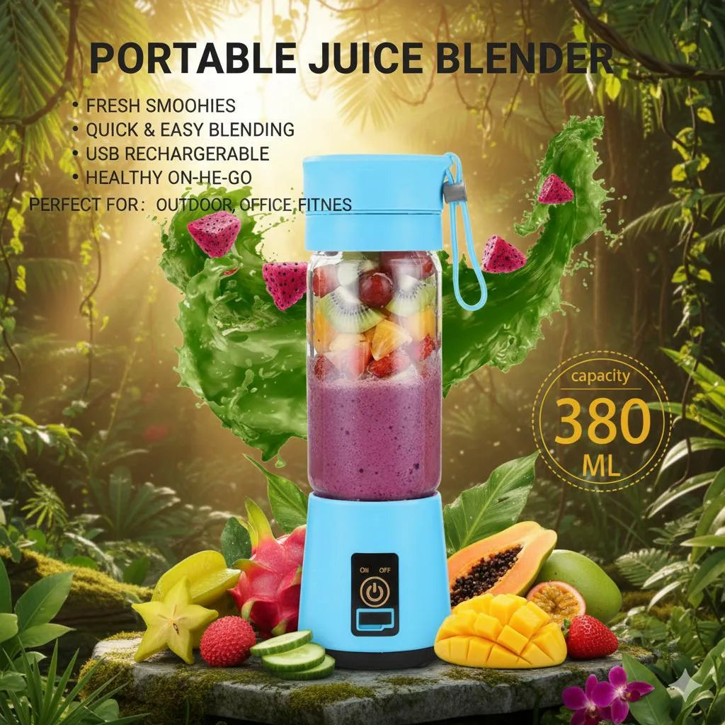 Electric Juicer Blender - 1 Pc Portable & Rechargeable Kitchen Essential