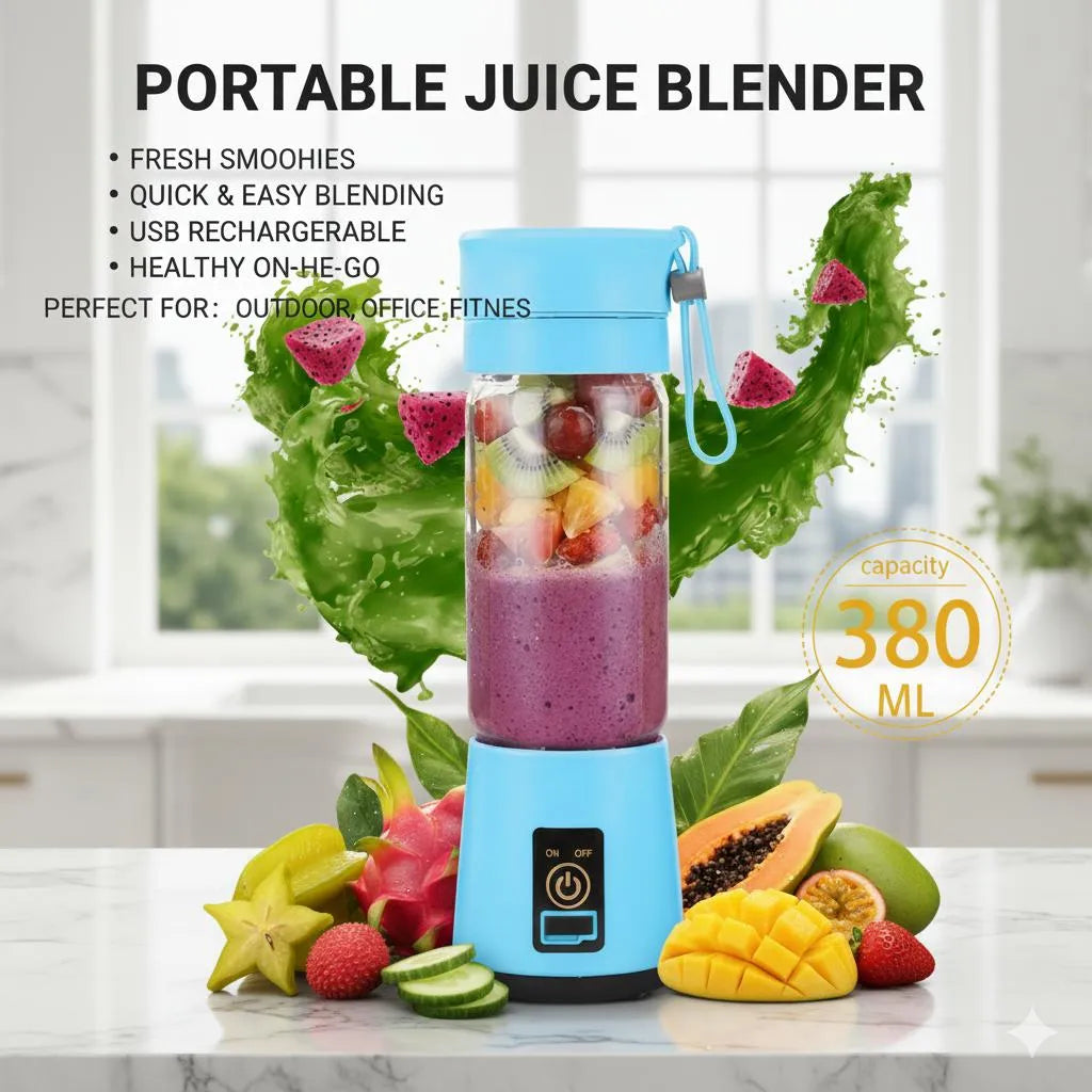 Electric Juicer Blender - 1 Pc Portable & Rechargeable Kitchen Essential
