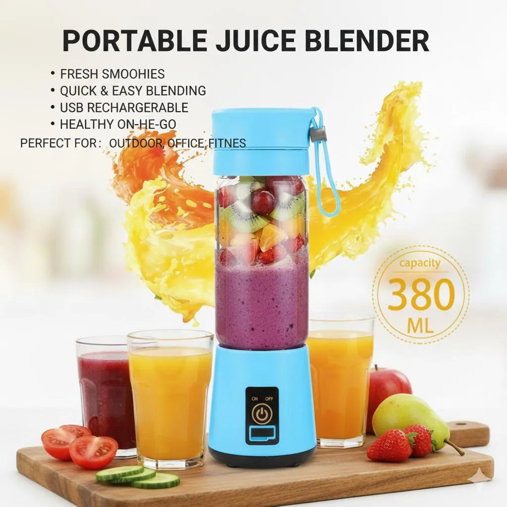 Electric Juicer Blender - 1 Pc Portable & Rechargeable Kitchen Essential