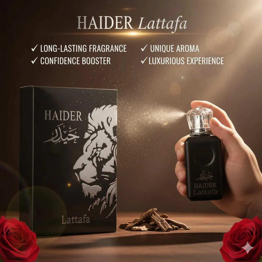 HAIDER Lattafa 50ml Unisex Long Lasting Luxury Perfume Black