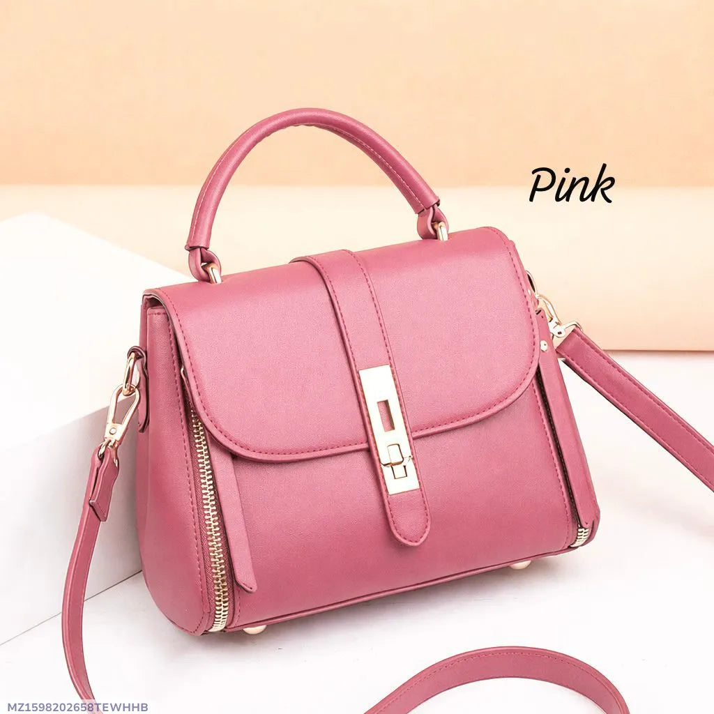 Women's Leather Plain Shoulder Bag
