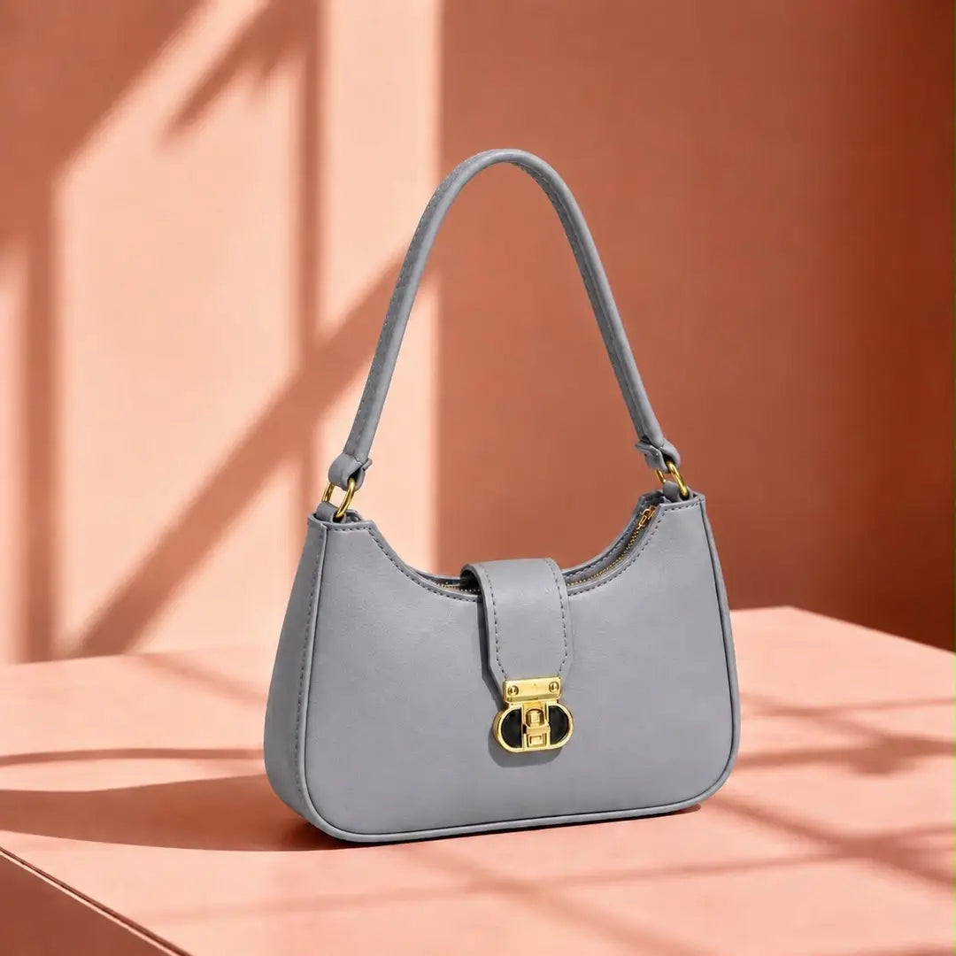 Women's Leather Plain Shoulder Bag