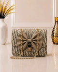 Women's Leather Plain Shoulder Bag - Beige 2