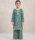 2 Pcs Girl's Cotton Printed Shirt And Trouser Suit