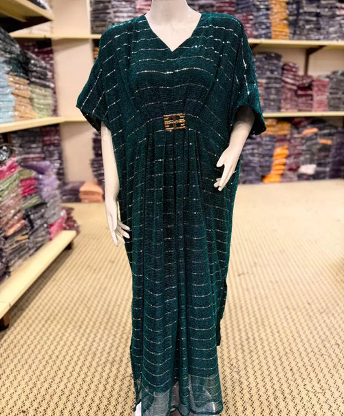1 Pc Women's Stitched Moonlight Applique Kaftan