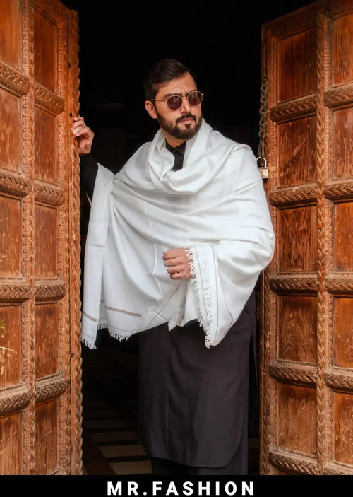 1 Pc Men's Pashmina Wool Plain Shawl