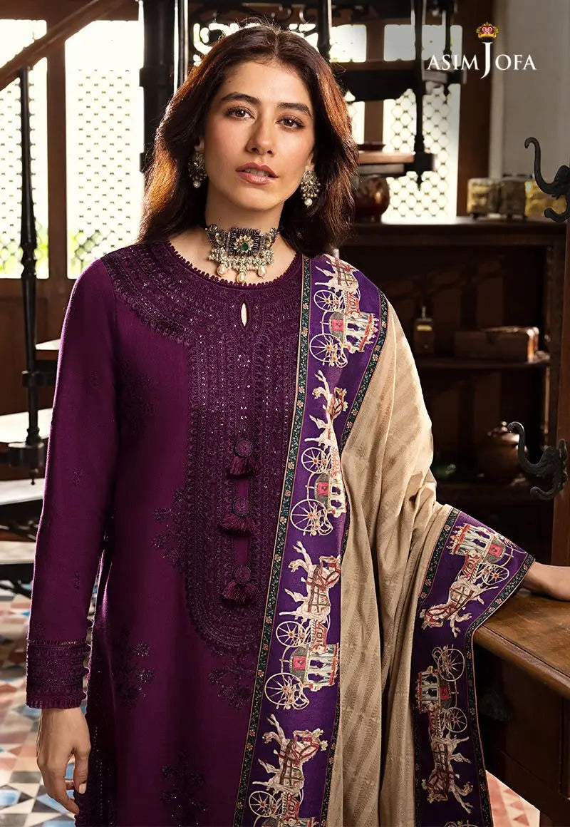 3 Pcs Women's Unstitched Embroidered Suit