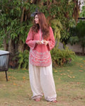 2 Pcs Women's Unstitched Embroidered Suit - Design 2