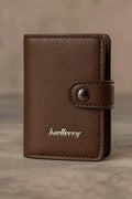 Boy's Casual Plain Wallet Brown PU Leather 1 Pc
