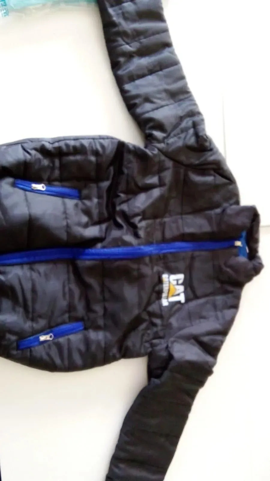 Men Black Puffer Jacket Collared Winter Warm Medium