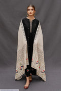 MIX TRENDING DESIGNS 3 Pcs Unstitched Embroidered Suit - Black