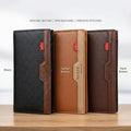 Premium Leather Long Wallet for Men Black Brown Dark Brown