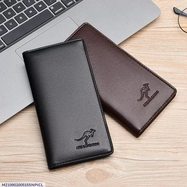 Men's Leather Tri-Fold Wallet Black Brown Slim Pocket Friendly