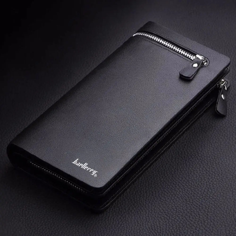 Baellerry Unique Multi-functional Classic Long Business Zipper Wallets for Men