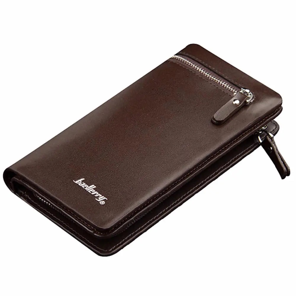Baellerry Unique Multi-functional Classic Long Business Zipper Wallets for Men
