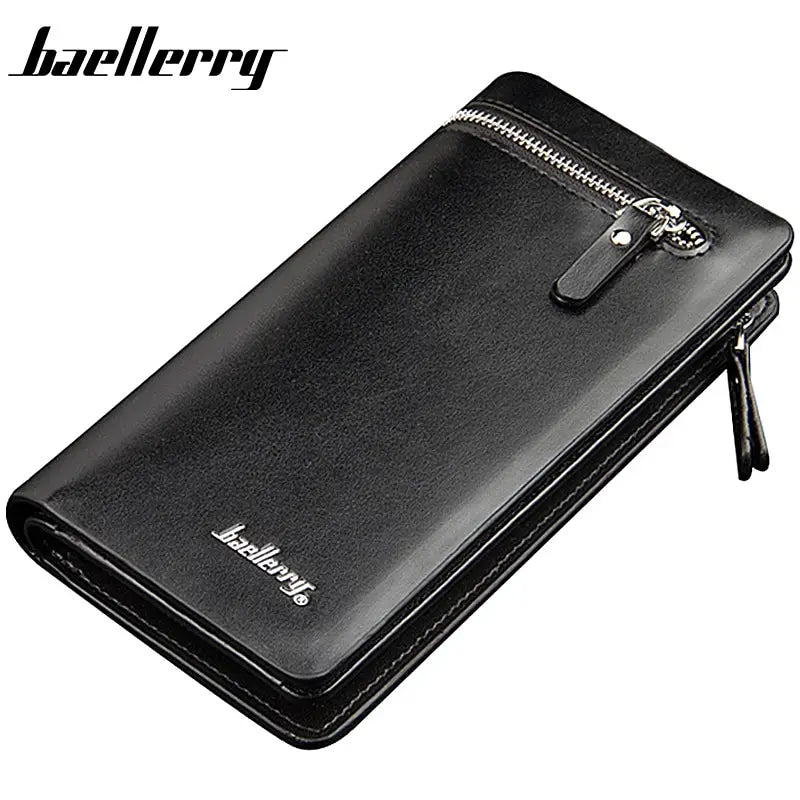 Baellerry Unique Multi-functional Classic Long Business Zipper Wallets for Men