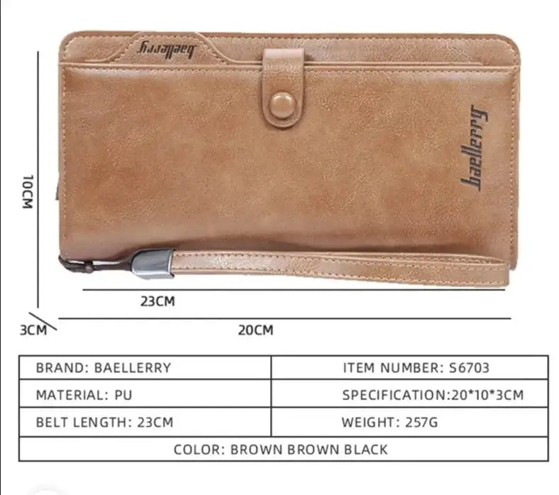 Baellerry Men’s Long Zipper Wallet