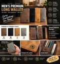 Premium Long M-Wallet - Faux Leather