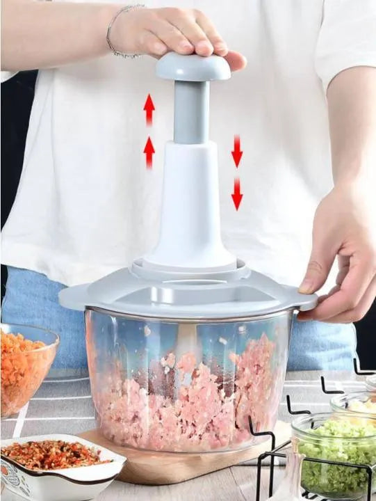 Manual Food Chopper Plastic Multicolor Grinder