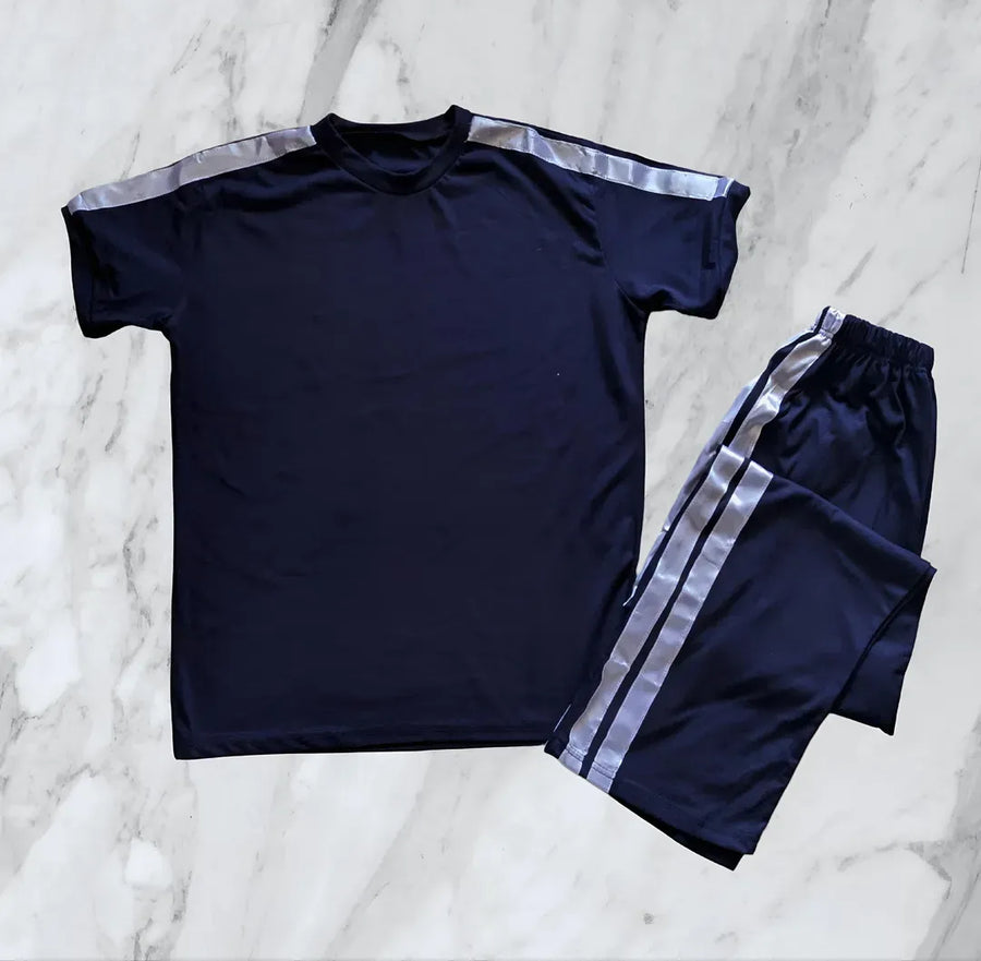 Women Blue Track Suit with Stripes