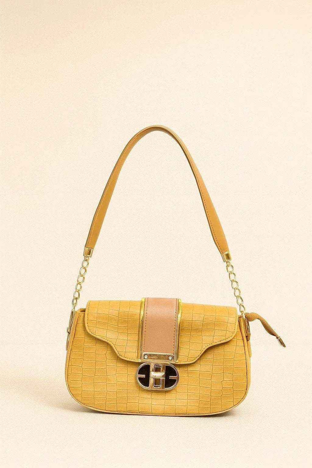 Women's Leather Crossbody Bag Black White Maroon Yellow Medium