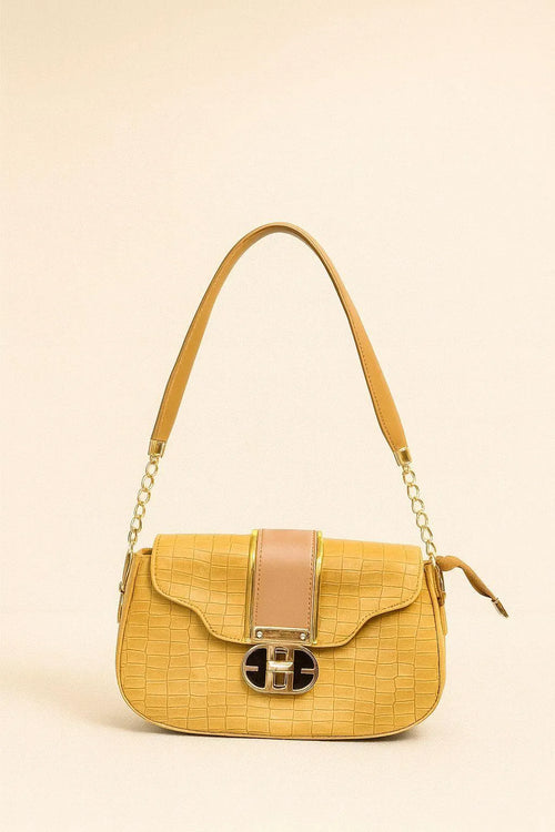 Women's Leather Crossbody Bag Black White Maroon Yellow Medium