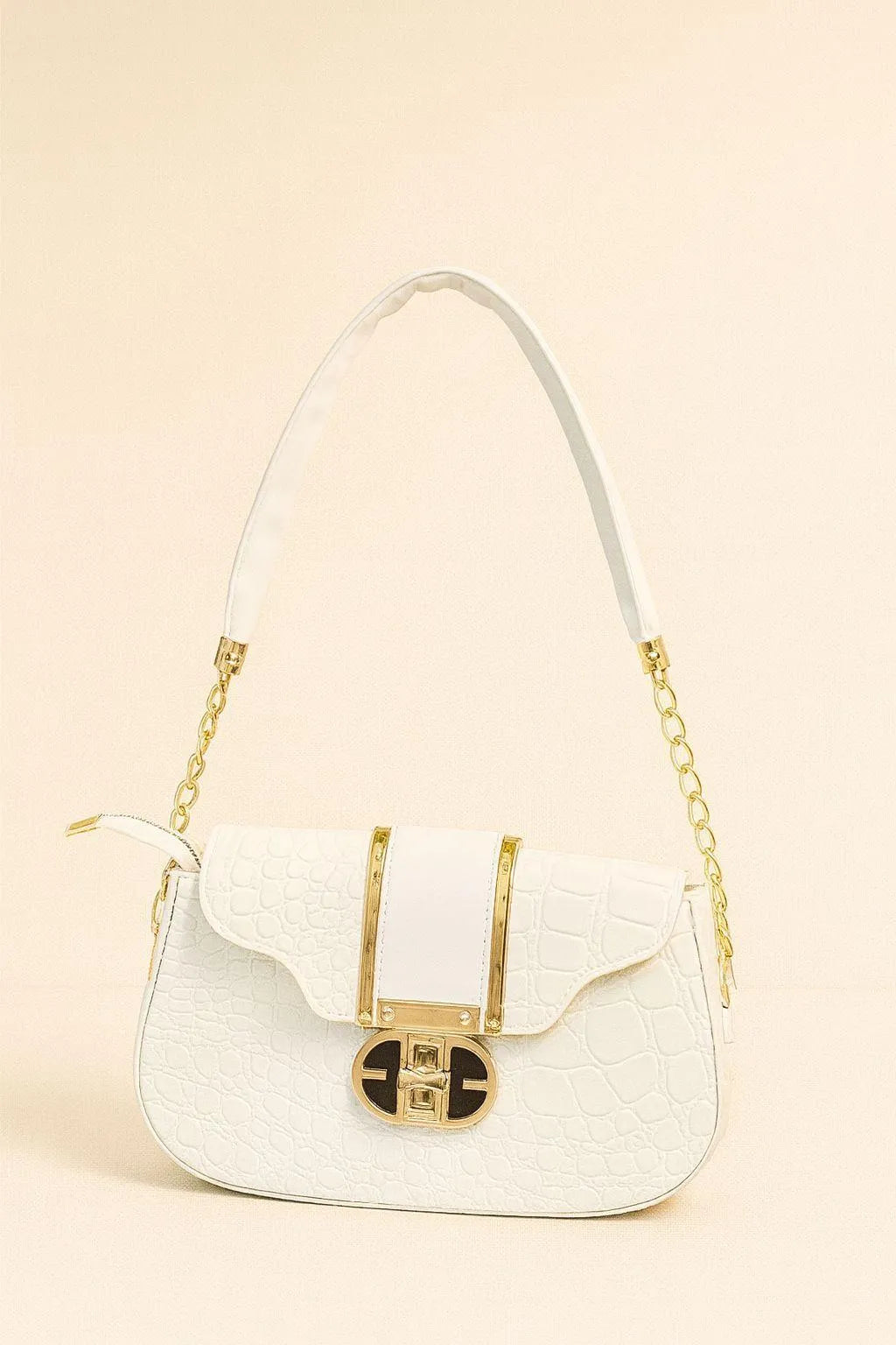 Women's Leather Crossbody Bag Black White Maroon Yellow Medium