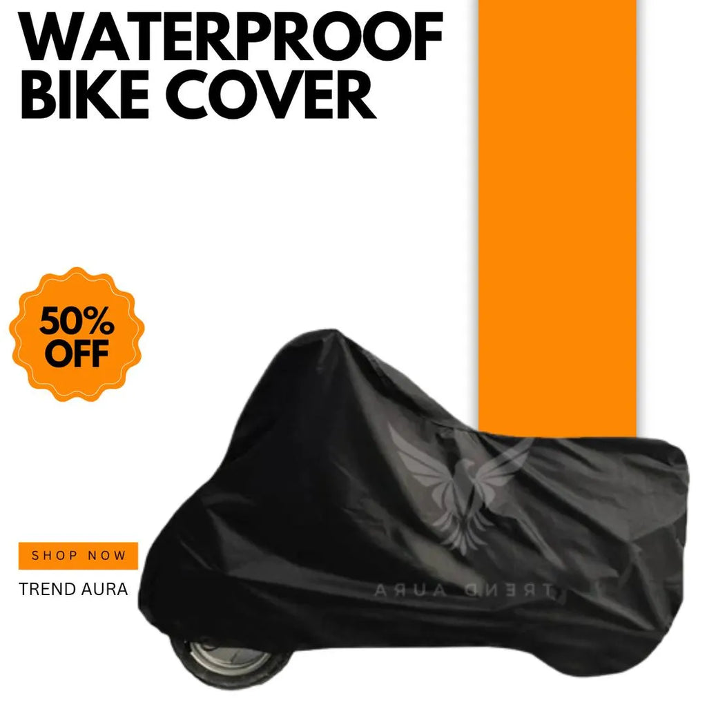 Waterproof Bike Cover Black Parachute Material