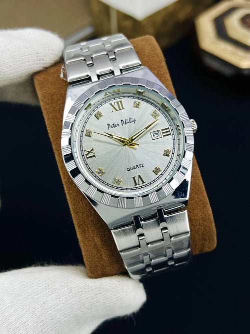 Men's Multicolor Chain Strap Watch 10mm Round
