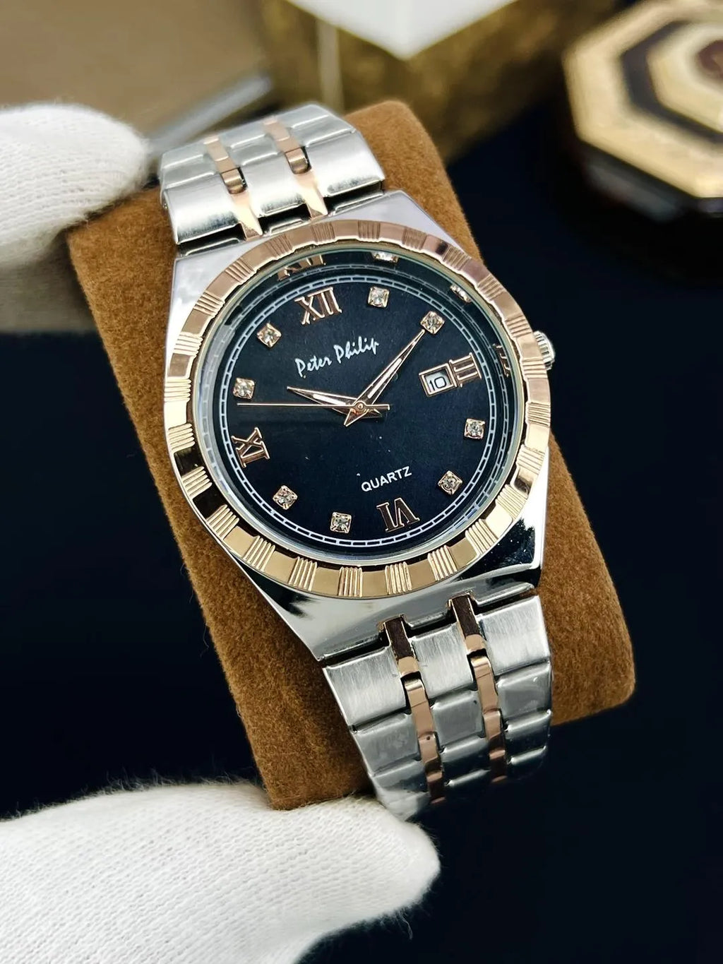 Men's Multicolor Chain Strap Watch 10mm Round