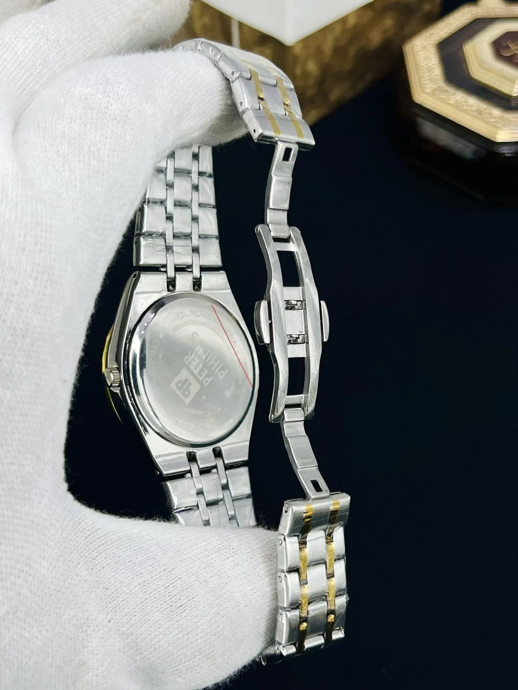 Men's Multicolor Chain Strap Watch 10mm Round