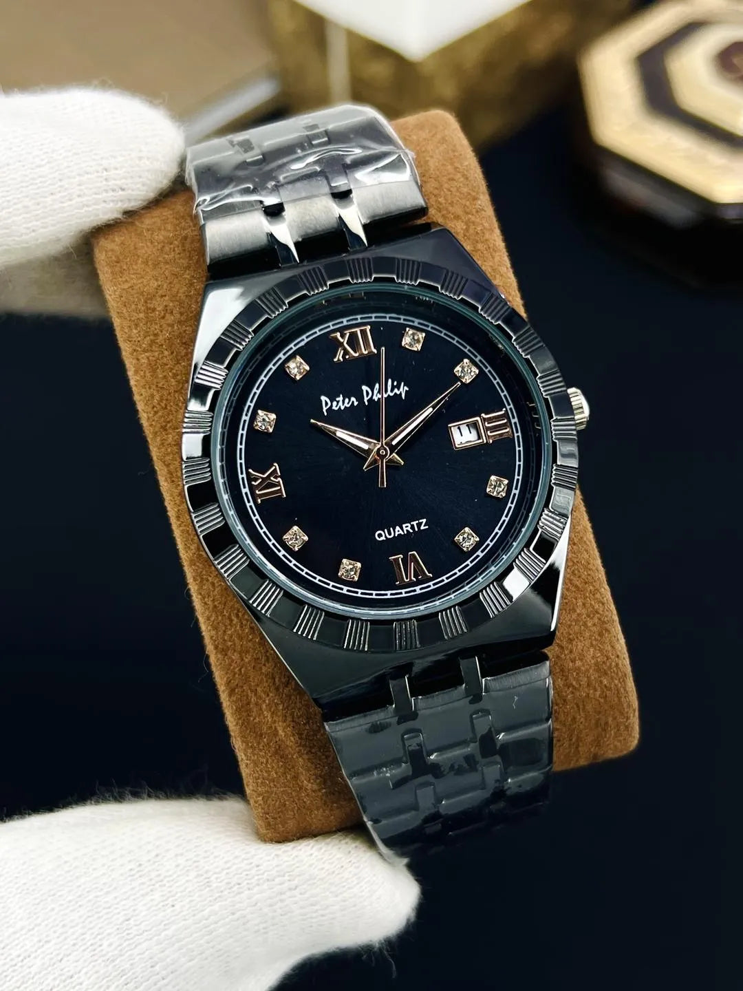 Men's Multicolor Chain Strap Watch 10mm Round
