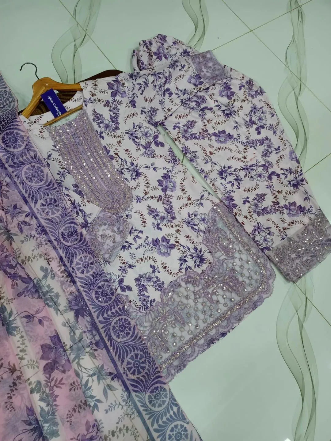 Farshi Shalwar Monar Dupatta 3Pcs Set