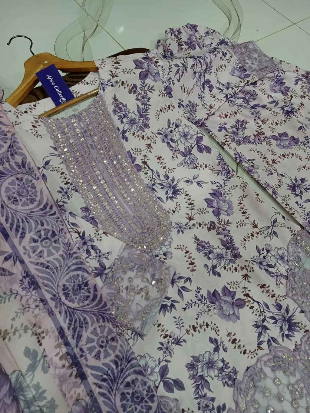 Farshi Shalwar Monar Dupatta 3Pcs Set