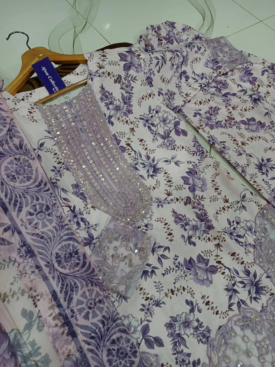 Farshi Shalwar Monar Dupatta 3Pcs Set