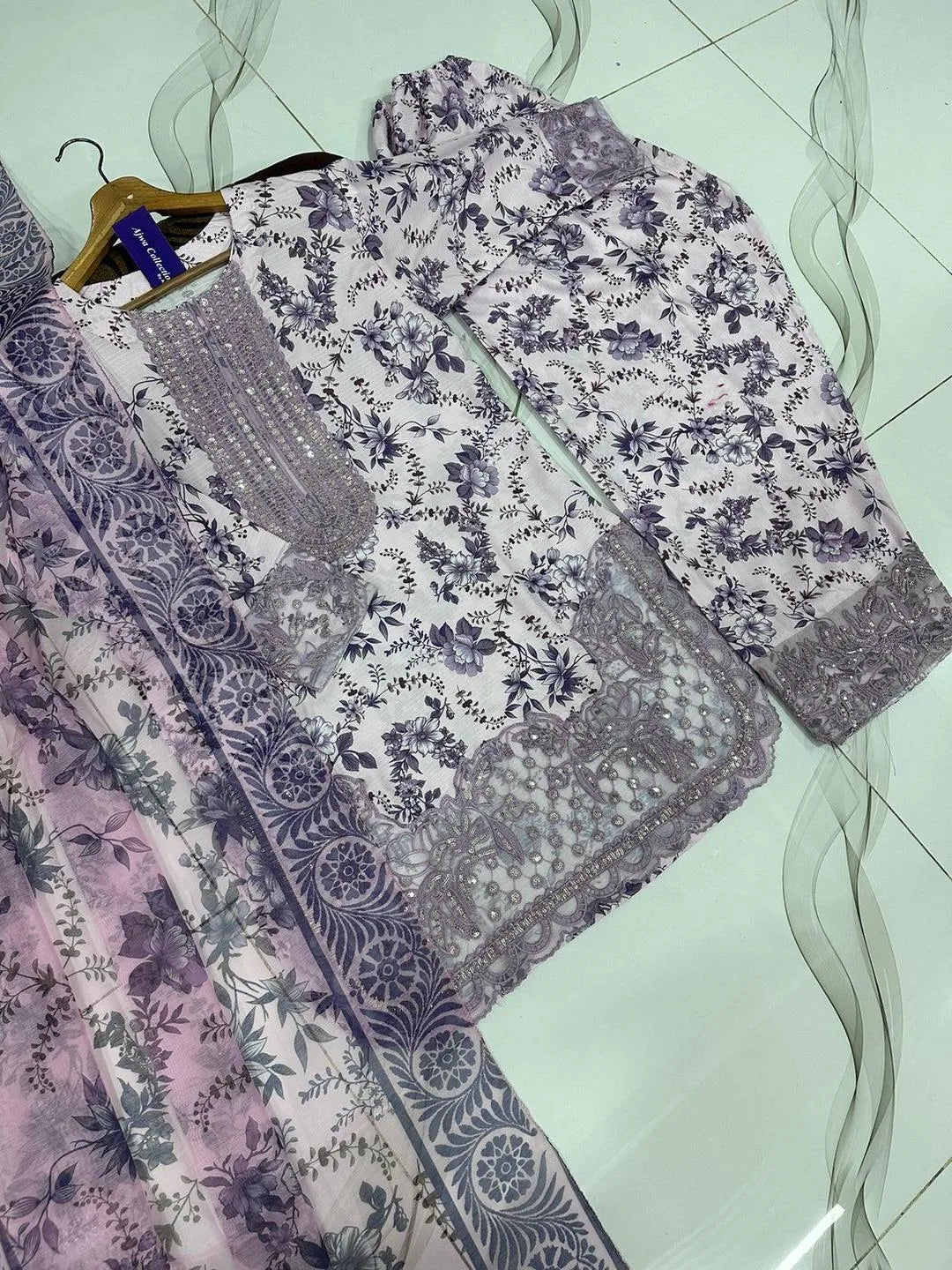 Farshi Shalwar Monar Dupatta 3Pcs Set