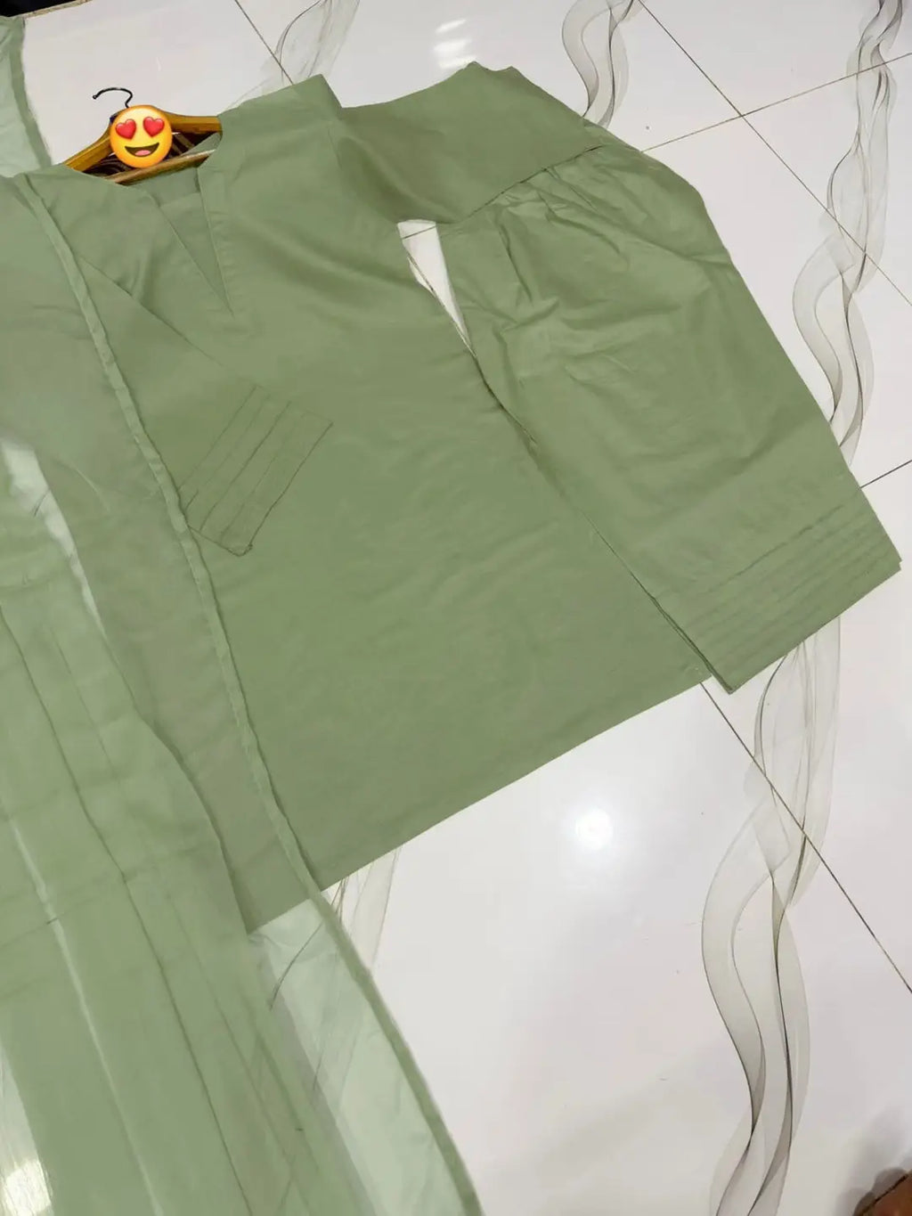 3 Pcs Women's Stitched Cotton Plain Suit